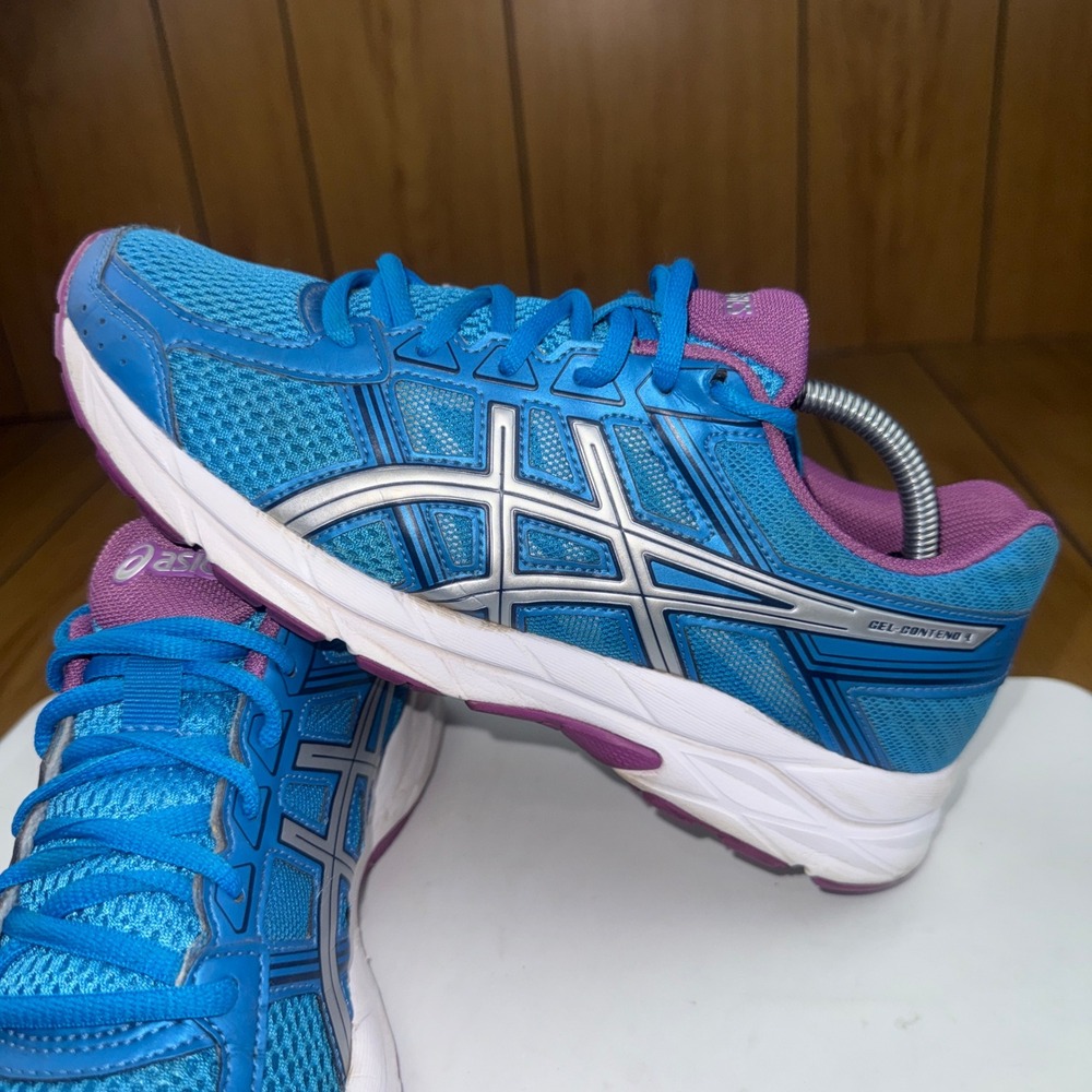 Asics Gel-Contend 4 Blue Orchid Purple Running Shoes T767N Mens 7.5 Wide D